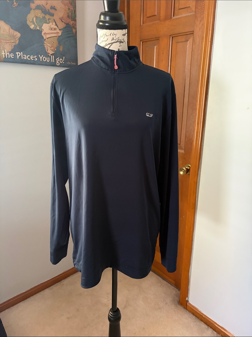 Vineyard Vines Men's Navy Half-Zip Performance Jacket